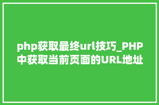 php获取最终url技巧_PHP中获取当前页面的URL地址的方法