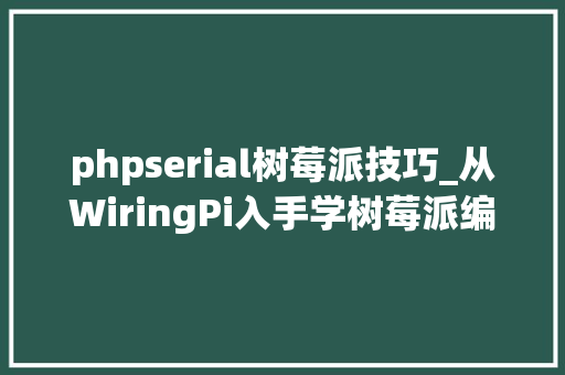 phpserial树莓派技巧_从WiringPi入手学树莓派编程1简介