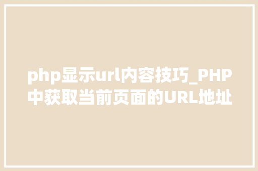 php显示url内容技巧_PHP中获取当前页面的URL地址的方法