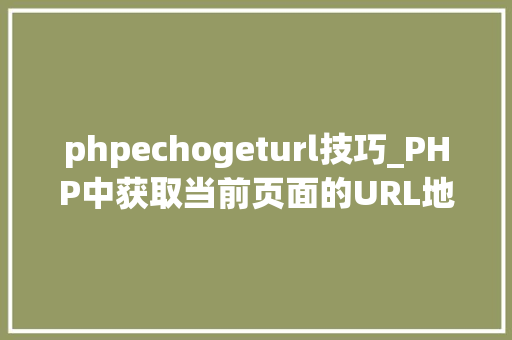 phpechogeturl技巧_PHP中获取当前页面的URL地址的方法