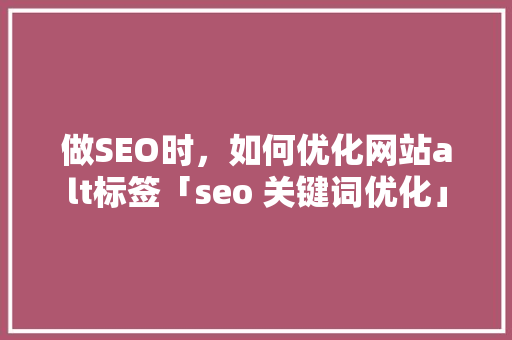 做SEO时，如何优化网站alt标签「seo 关键词优化」