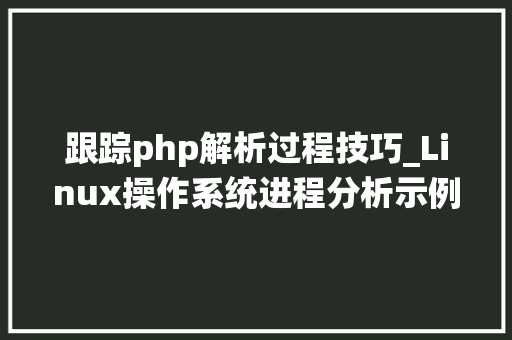 跟踪php解析过程技巧_Linux操作系统进程分析示例