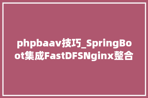 phpbaav技巧_SpringBoot集成FastDFSNginx整合基于Token的防盗链