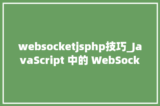 websocketjsphp技巧_JavaScript 中的 WebSocket