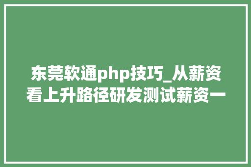 东莞软通php技巧_从薪资看上升路径研发测试薪资一览大年夜上海