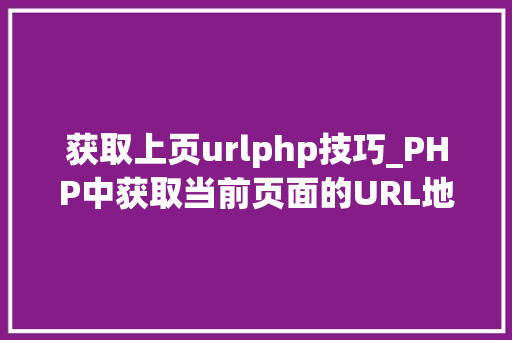 获取上页urlphp技巧_PHP中获取当前页面的URL地址的方法