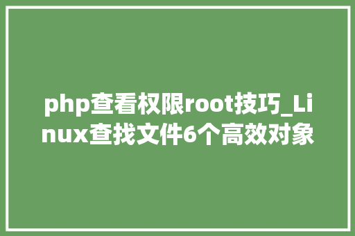 php查看权限root技巧_Linux查找文件6个高效对象