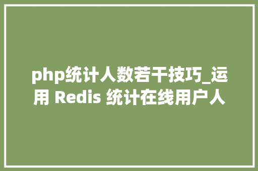 php统计人数若干技巧_运用 Redis 统计在线用户人数