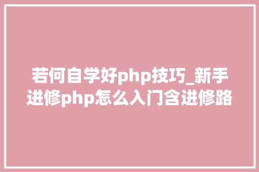 若何自学好php技巧_新手进修php怎么入门含进修路线5大年夜php机能优化技巧