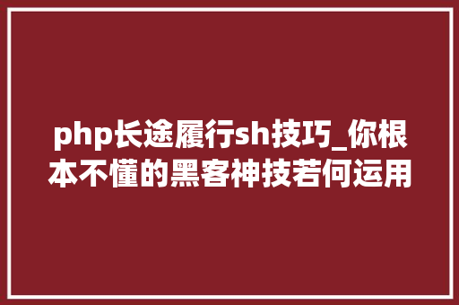 php长途履行sh技巧_你根本不懂的黑客神技若何运用PHPFPM远程代码实行