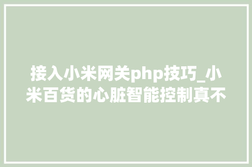 接入小米网关php技巧_小米百货的心脏智能控制真不错小米多功能网关评测