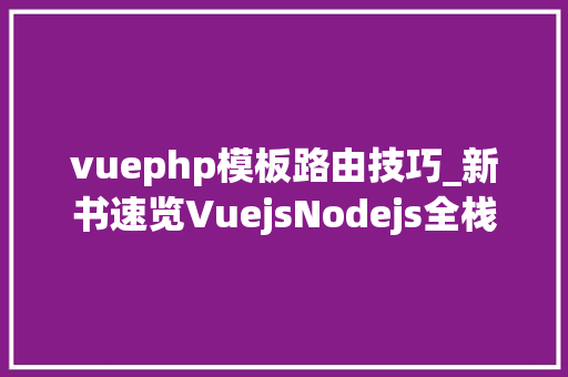 vuephp模板路由技巧_新书速览VuejsNodejs全栈开拓实战