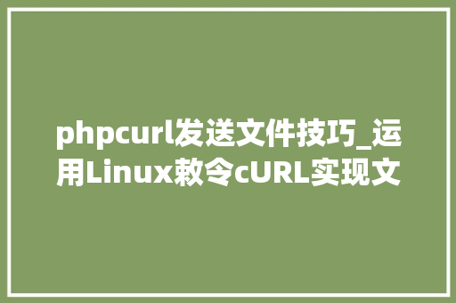 phpcurl发送文件技巧_运用Linux敕令cURL实现文件准时上传到ftp做事器的小轨范实用