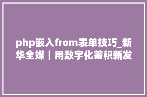 php嵌入from表单技巧_新华全媒｜用数字化蓄积新发之势虎年工业开工不雅观察