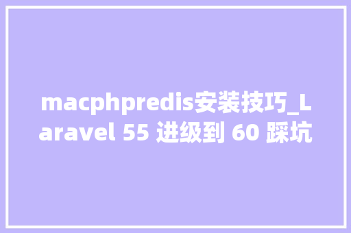 macphpredis安装技巧_Laravel 55 进级到 60 踩坑记录