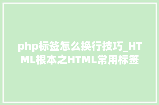 php标签怎么换行技巧_HTML根本之HTML常用标签