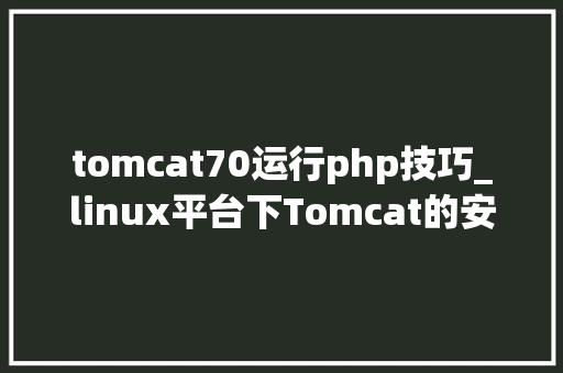 tomcat70运行php技巧_linux平台下Tomcat的安装与优化
