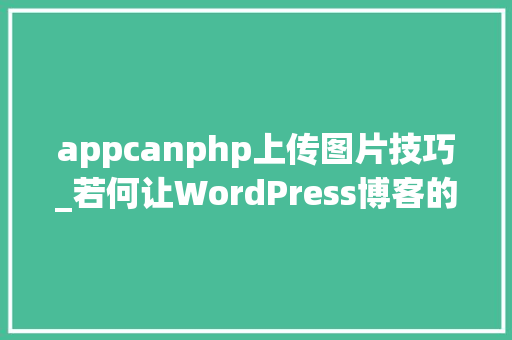 appcanphp上传图片技巧_若何让WordPress博客的投稿者也可以上传图片的方法