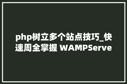 php树立多个站点技巧_快速周全掌握 WAMPServer08想玩多个站点虚拟主机的创建