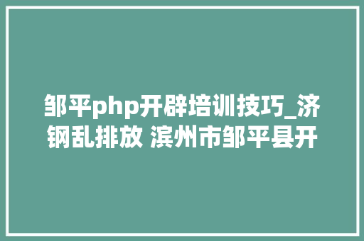 邹平php开辟培训技巧_济钢乱排放 滨州市邹平县开拓区粉尘污染严重