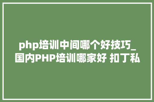 php培训中间哪个好技巧_国内PHP培训哪家好 扣丁私塾排第几