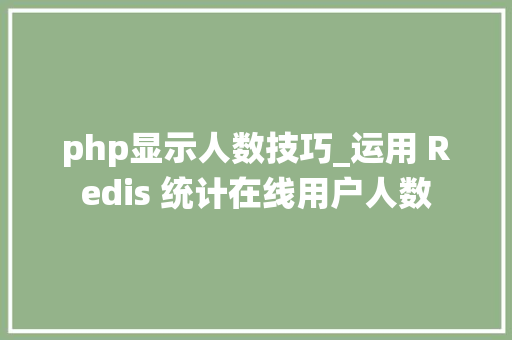 php显示人数技巧_运用 Redis 统计在线用户人数
