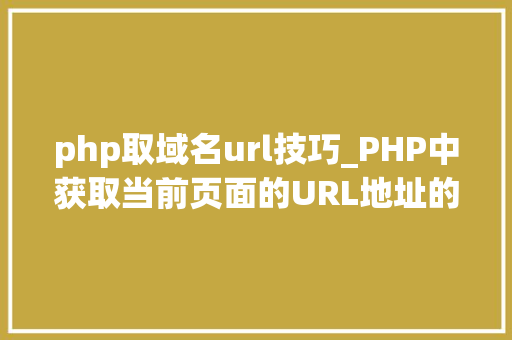 php取域名url技巧_PHP中获取当前页面的URL地址的方法