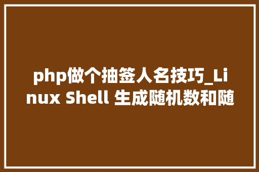 php做个抽签人名技巧_Linux Shell 生成随机数和随机字符串