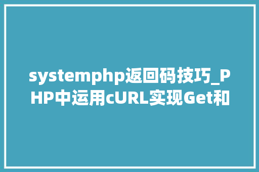 systemphp返回码技巧_PHP中运用cURL实现Get和Post请求的方法最全