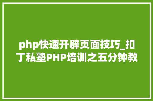 php快速开辟页面技巧_扣丁私塾PHP培训之五分钟教你编写一个实时弹幕网站