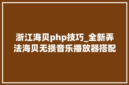 浙江海贝php技巧_全新弄法海贝无损音乐播放器搭配安卓手机