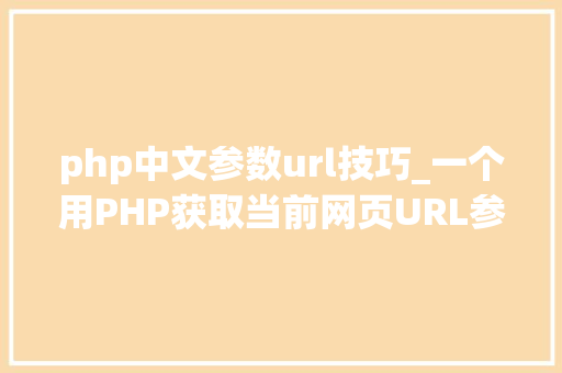 php中文参数url技巧_一个用PHP获取当前网页URL参数的实例
