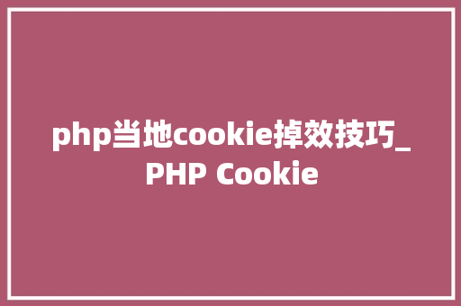 php当地cookie掉效技巧_PHP Cookie