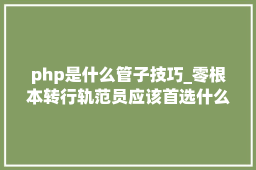 php是什么管子技巧_零根本转行轨范员应该首选什么编程措辞