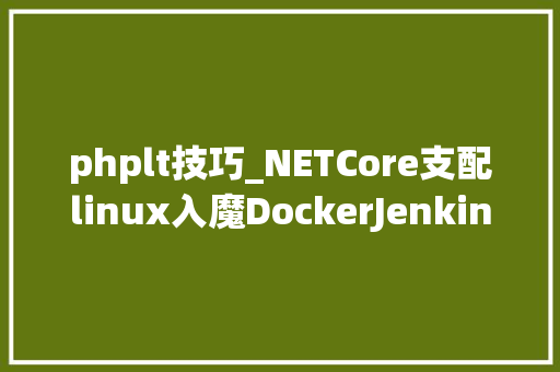 phplt技巧_NETCore支配linux入魔DockerJenkins