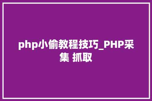 php小偷教程技巧_PHP采集 抓取