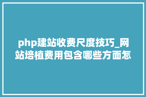 php建站收费尺度技巧_网站培植费用包含哪些方面怎么收费用