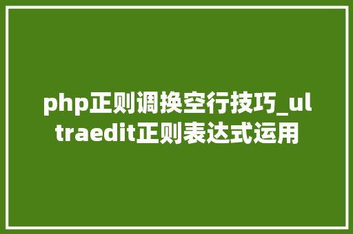 php正则调换空行技巧_ultraedit正则表达式运用