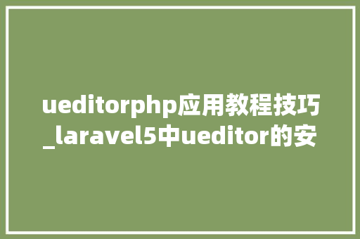 ueditorphp应用教程技巧_laravel5中ueditor的安装和运用