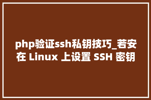 php验证ssh私钥技巧_若安在 Linux 上设置 SSH 密钥身份验证