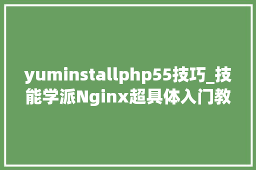 yuminstallphp55技巧_技能学派Nginx超具体入门教程