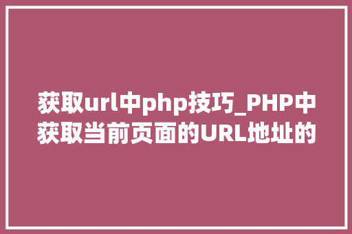 获取url中php技巧_PHP中获取当前页面的URL地址的方法