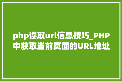 php读取url信息技巧_PHP中获取当前页面的URL地址的方法