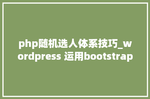 php随机选人体系技巧_wordpress 运用bootstrap样式