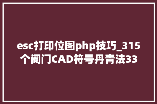 esc打印位图php技巧_315个阀门CAD符号丹青法33条CAD技巧CAD根本常识进修