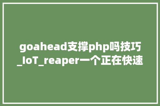 goahead支撑php吗技巧_IoT_reaper一个正在快速扩展的新 IoT 僵尸收集