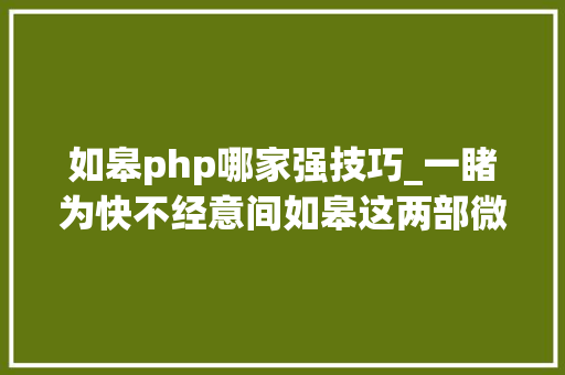 如皋php哪家强技巧_一睹为快不经意间如皋这两部微视频已火遍了全体南通