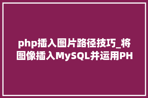 php插入图片路径技巧_将图像插入MySQL并运用PHP检索图像