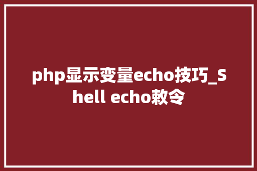 php显示变量echo技巧_Shell echo敕令