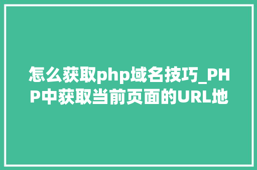 怎么获取php域名技巧_PHP中获取当前页面的URL地址的方法